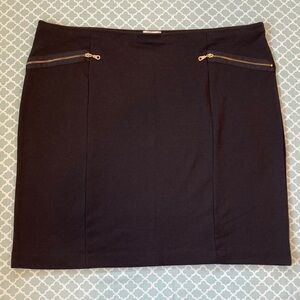 Avenue Brown Paneled Pencil Skirt 26/28